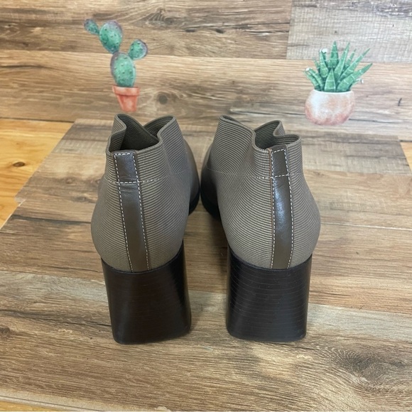 Vintage Pazzo square heel slip on ankle boots tan - Picture 5 of 11